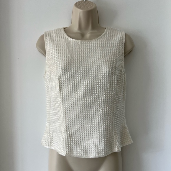 Vintage Oleg Cassini Beaded Top - Picture 1 of 11